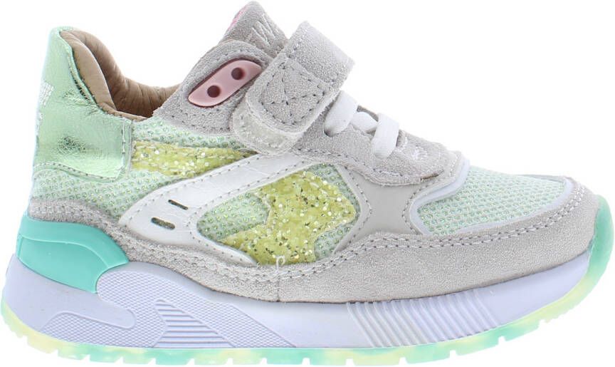 Shoesme chunky leren sneakers mintgroen Jongens Leer Meerkleurig 34 - Foto 6