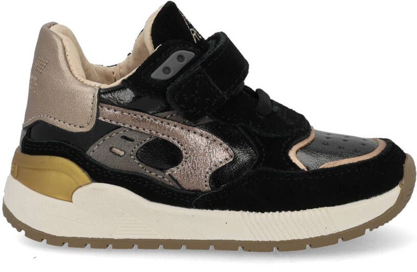 Shoesme leren sneakers zwart goud Meisjes Leer Meerkleurig 27 - Foto 4