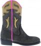 Shoesme WT20W115 Black Metallic Boots western-boots - Thumbnail 4