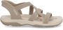 Skechers Slip-Ins Reggae Slim Sandalen Beige - Thumbnail 4