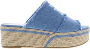 Tommy Hilfiger Denim wedge sandal 0G1 denim Blauw