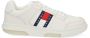 Tommy Hilfiger leren heren sneakers wit Uitneembare zool - Thumbnail 2
