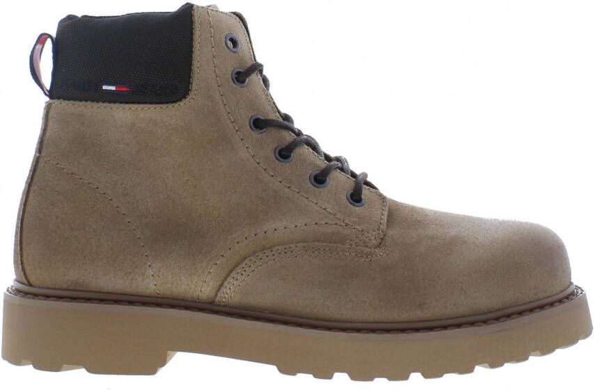Tommy Hilfiger Tommy jeans boot GVG cracked eart Beige - Schoenen.nl