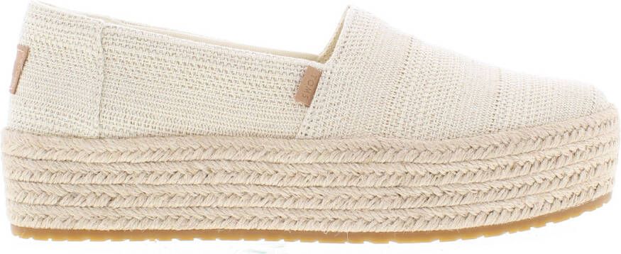 TOMS Valencia | Espadrilles met plateauzool Beige Textiel Espadrilles Dames - Foto 6