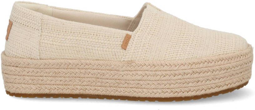 TOMS Valencia | Espadrilles met plateauzool Beige Textiel Espadrilles Dames - Foto 5