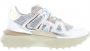 Runner Sneaker Track Run Lage sneakers Leren Sneaker Dames Zilver - Thumbnail 3