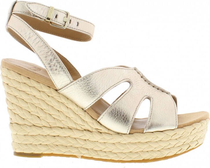 UGG Sandalen Dames W Careena Maat: 41 Materiaal: Leer Kleur: Goud - Foto 6