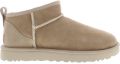 UGG Vachtlaarzen Dames W Classic Ultra Mini Suède Beige - Sand