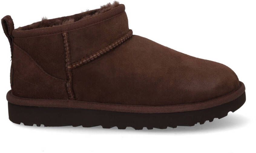 UGG Vachtlaarzen Dames W Classic Ultra Mini Maat: 39 Materiaal: Suède Kleur: Bruin - Foto 3
