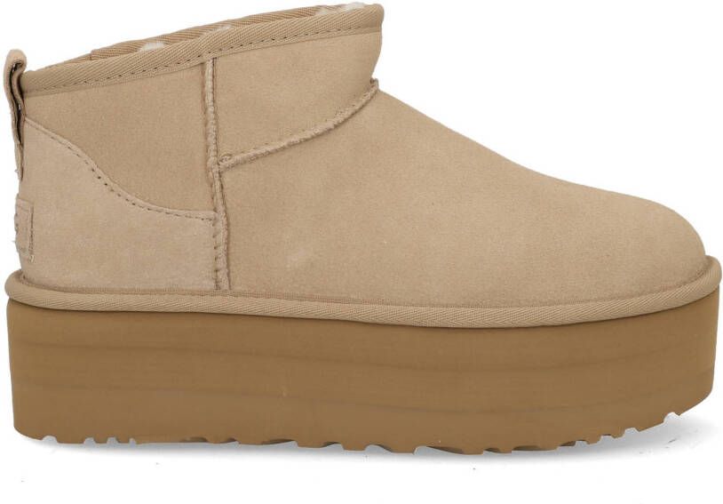 UGG Vachtlaarzen Dames W Classic Ultra Mini Platform Maat: 40 Materiaal: Suède Kleur: Beige - Foto 7