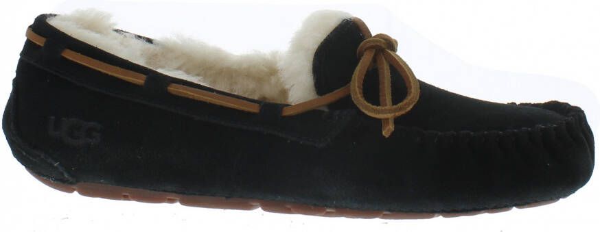 UGG Pantoffels Dames Sloffen Instappers Suède Harde zool Dichte hiel 1107949 Zwart - Foto 5