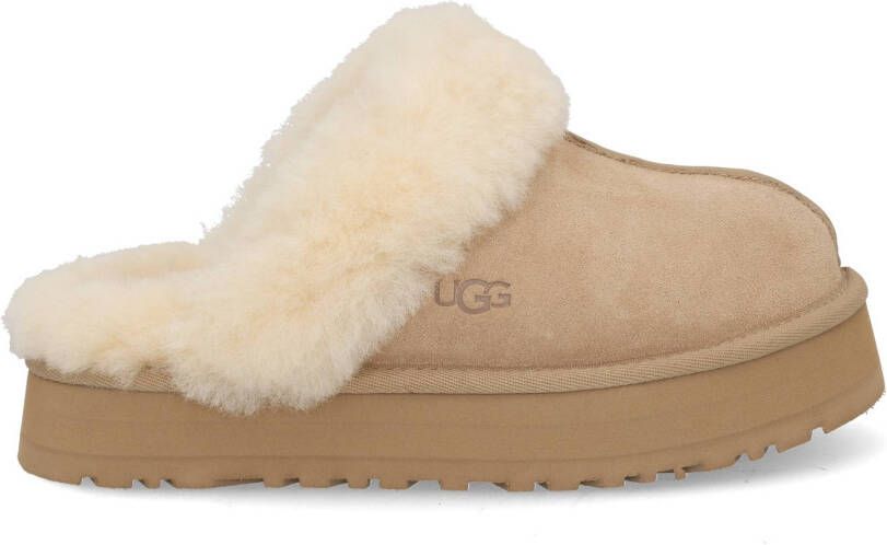UGG Pantoffels Dames W Disquette Maat: 39 Materiaal: Suède Kleur: Beige