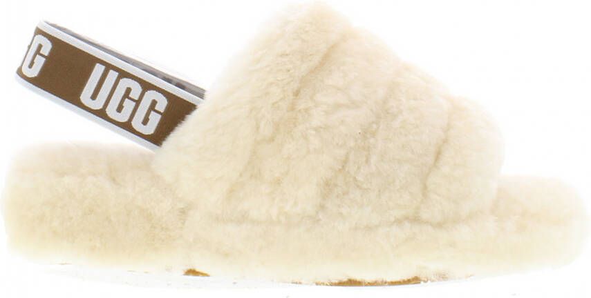 Ugg Fluff Yeah Logo sloffen beige 1095119 fluff yeah nat Beige Dames - Foto 17
