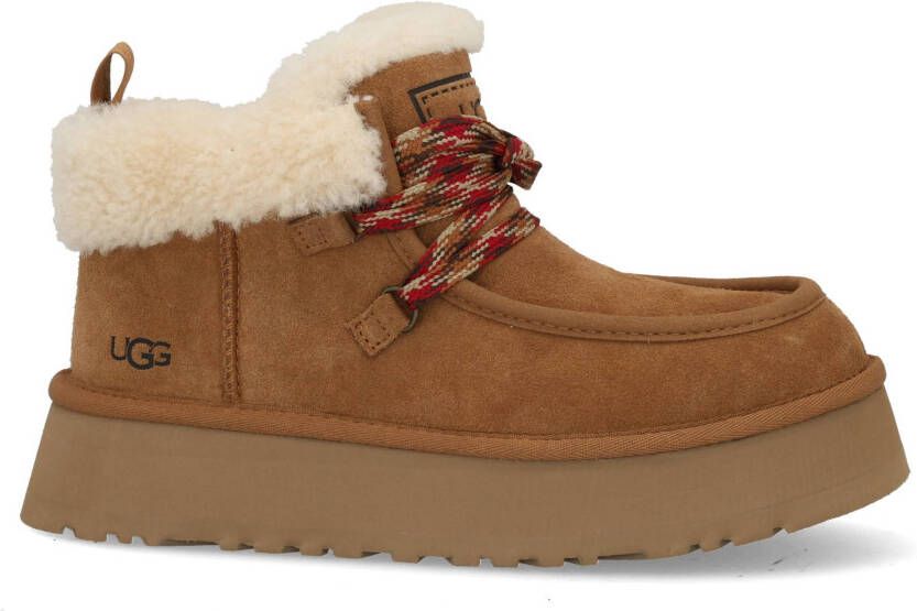 UGG Vachtlaarzen Dames W Funkarra Cabin Cuff Maat: 43 Materiaal: Suède Kleur: Cognac - Foto 10