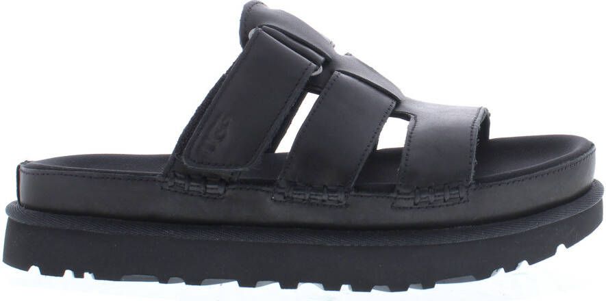 UGG Slippers Dames W Goldenstar Slide Maat: 36 Materiaal: Leer Kleur: Zwart