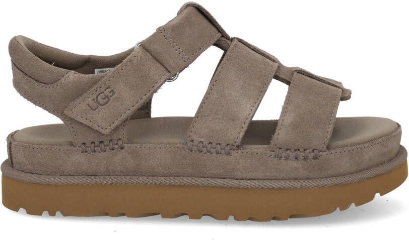 UGG Dames W Goldenstar Strap Maat: 36 Materiaal: Suède Kleur: Taupe