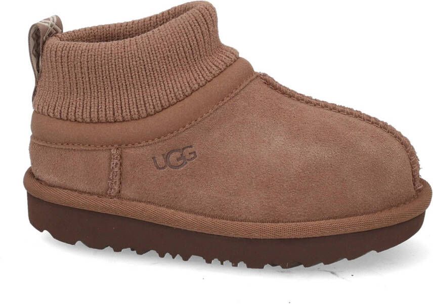 Ugg Classic Ultra Mini Stretch Cuff-laars voor Grote Kinderen in Rocky Oak