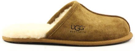 UGG Pantoffels Heren Sloffen Instappers Wol Harde zool Open hiel 1101111 Cognac - Foto 19