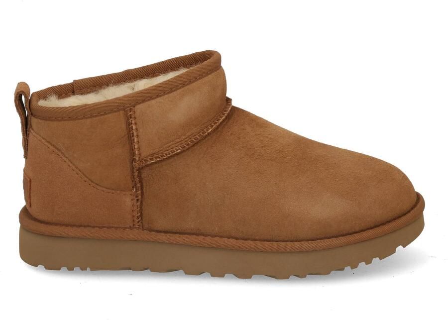 UGG Vachtlaarzen Dames W Classic Ultra Mini Suède Camel - Foto 6