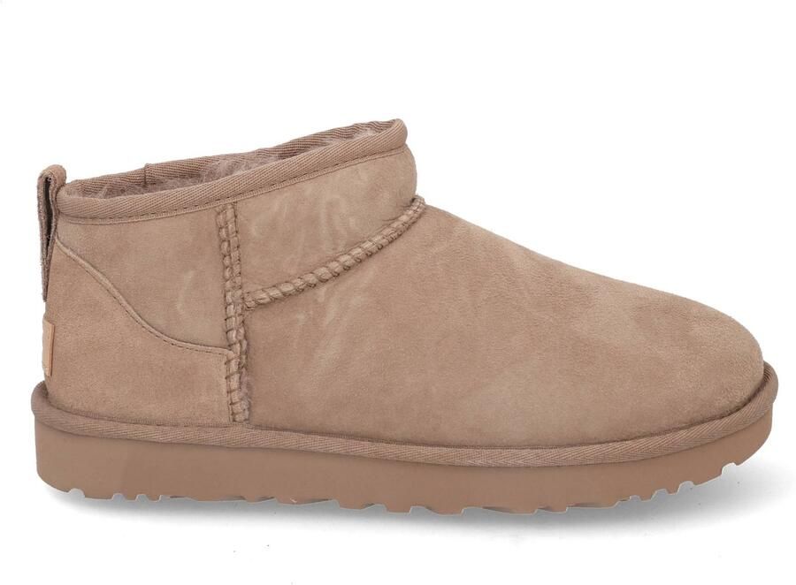 UGG Vachtlaarzen Dames W Classic Ultra Mini Suède Taupe