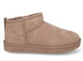 UGG Vachtlaarzen Dames W Classic Ultra Mini Suède Taupe - Bruin