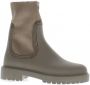 Bruin Tinten Fluor Enkelboots Enkellaarsjes Dames Taupe - Thumbnail 3