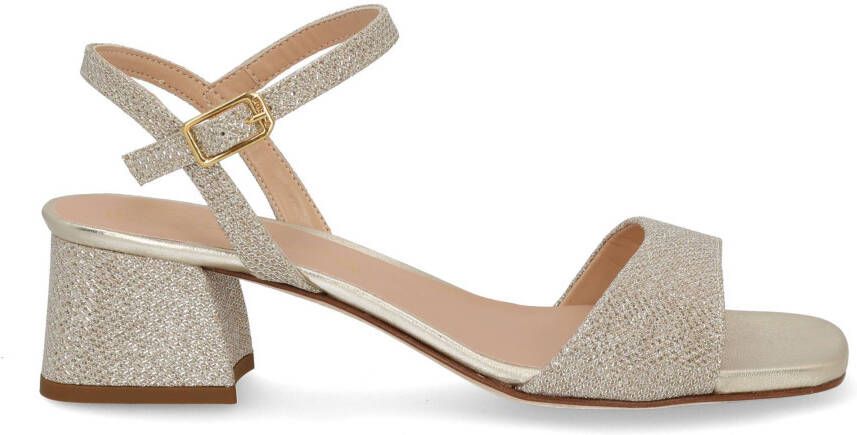 Unisa Metallic Leren Vierkante Zool Sandalen Gray Dames - Foto 7