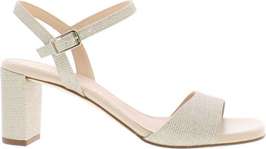 Unisa Gouden Leren Hoge Hak Sandalen Yellow Dames - Foto 3