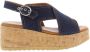 VIA VAI Sissel Capri | denim sandalen sleehak Blauw Textiel Sandalen met hak Dames - Thumbnail 5