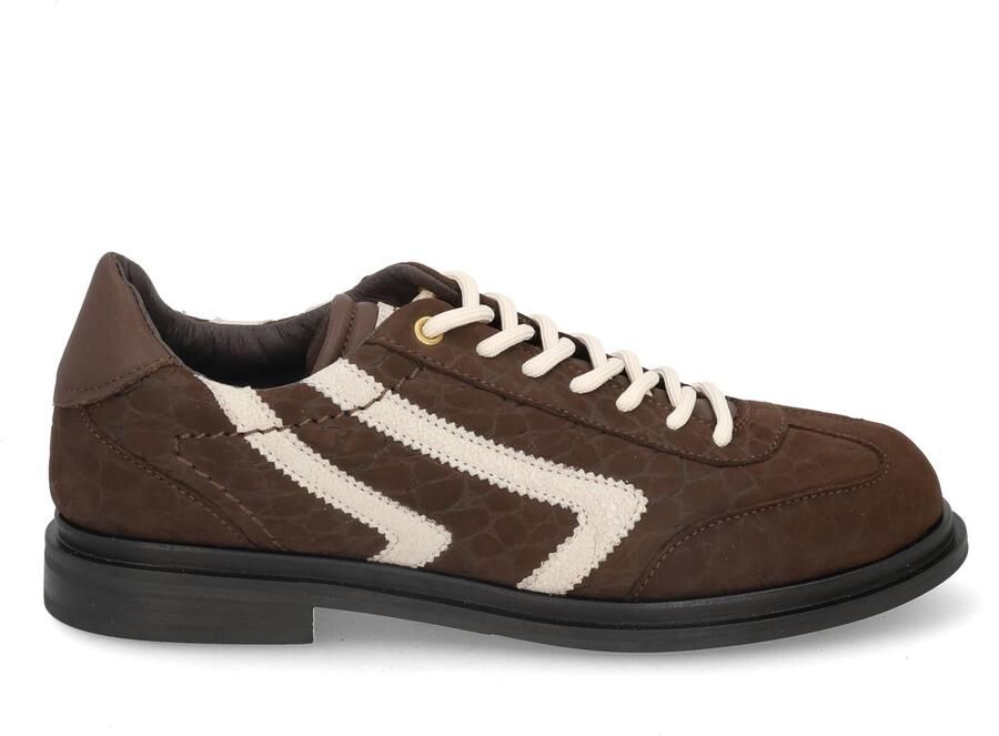 VIA VAI Fae Lois Veterschoenen Dames Leer Suède Bruin - Foto 2