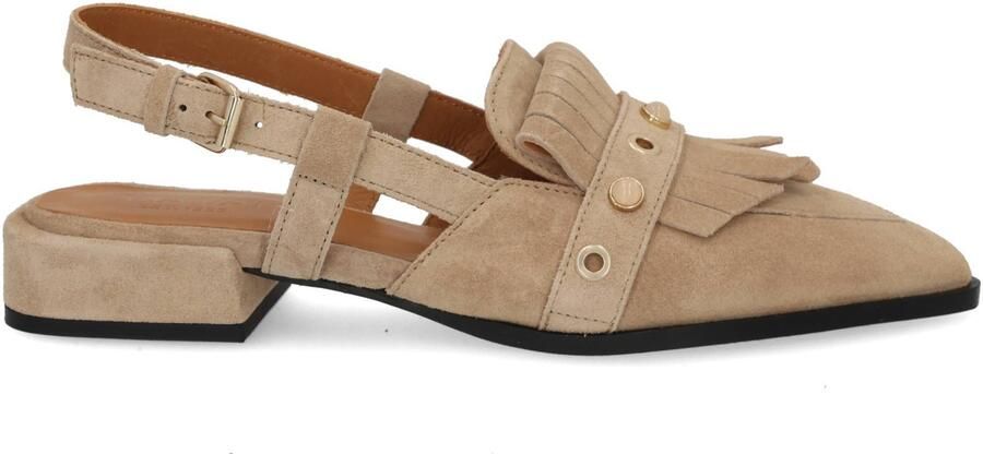 VIA VAI Jazz Tammi Slingbacks dames Suède Lichtbruin - Foto 3