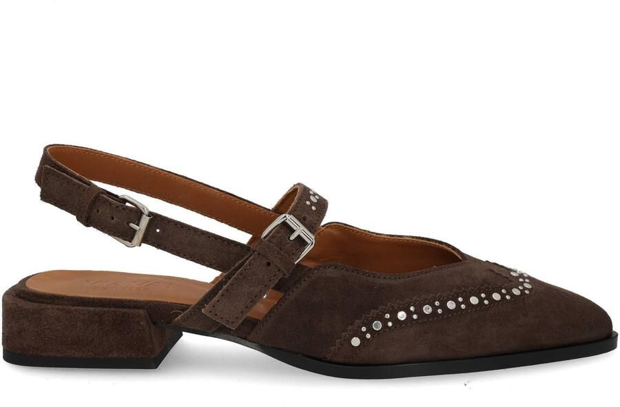 VIA VAI Jazz Yael Slingbacks Dames Suède Bruin - Foto 2