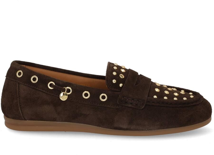 VIA VAI June Macy Loafers Dames Suède Bruin - Foto 2