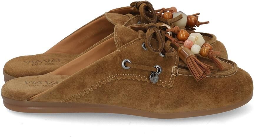 VIA VAI June Rhea Muiltjes Dames Suède Beige - Foto 3