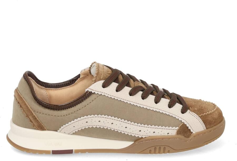VIA VAI Kris Jaden Sneakers Dames Leer Suède Textiel Beige - Foto 2