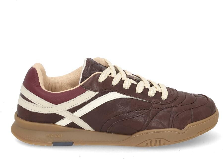 VIA VAI Kris Sky Sneakers Dames Leer Bruin - Foto 2