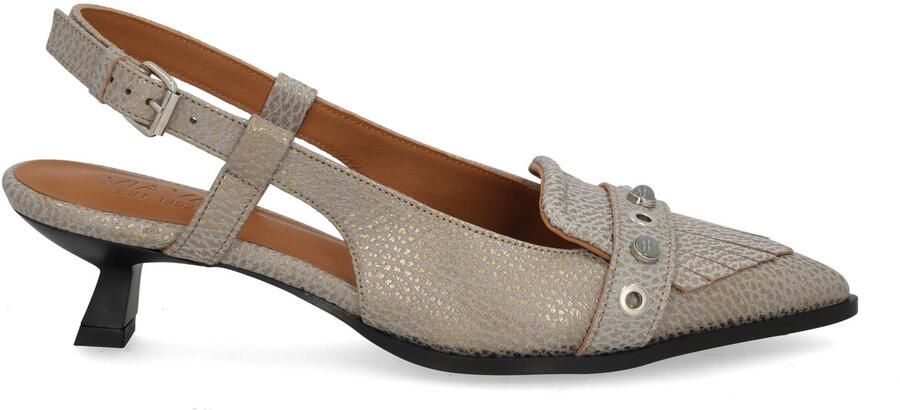 VIA VAI Lea Aileen Slingbacks Dames Leer Grijs - Foto 2