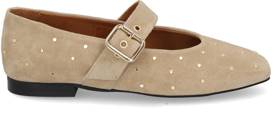 VIA VAI Lou Nina Ballerina Dames Suède Beige - Foto 3