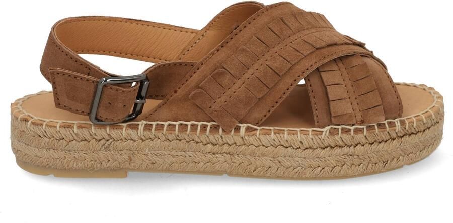 VIA VAI Mondi Noel Espadrilles Dames Suède Cognac