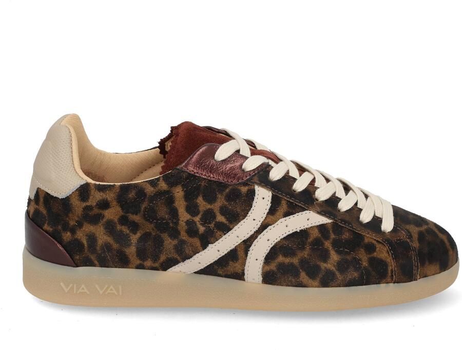 VIA VAI Nilla Khloe Sneakers Dames Leer Suède Beige - Foto 2