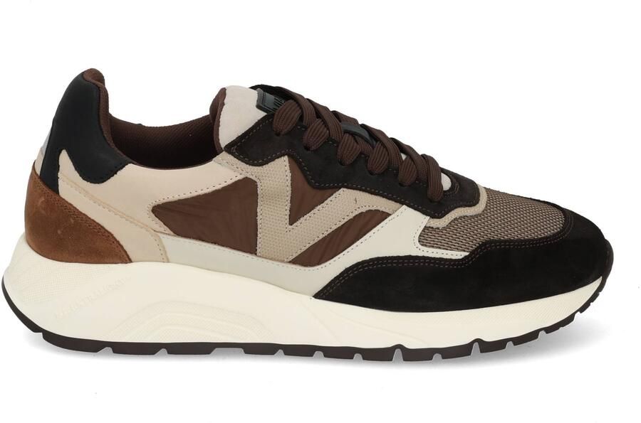VIA VAI Owen Cody Sneakers Heren Leer Suède Donkerbruin Cognac - Foto 2
