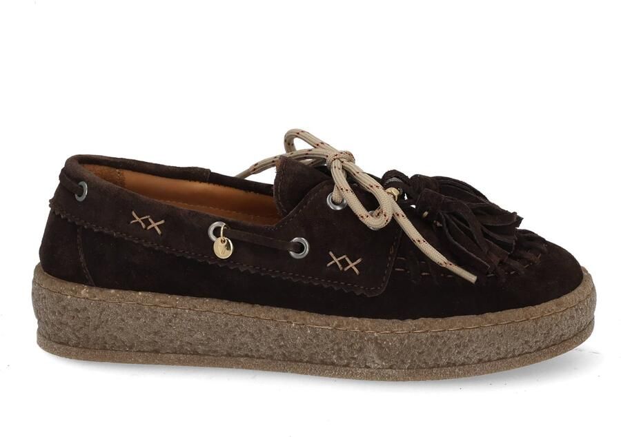 VIA VAI Rox Romee Loafers Dames Suède Bruin - Foto 2
