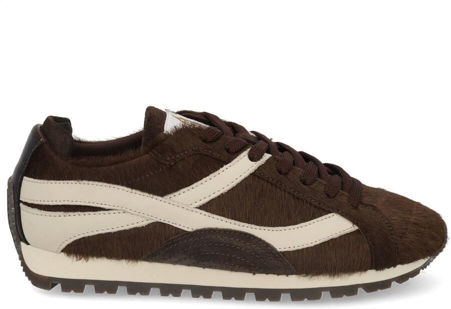 VIA VAI Scott Demi Sneakers Dames Leer Bruin - Foto 2