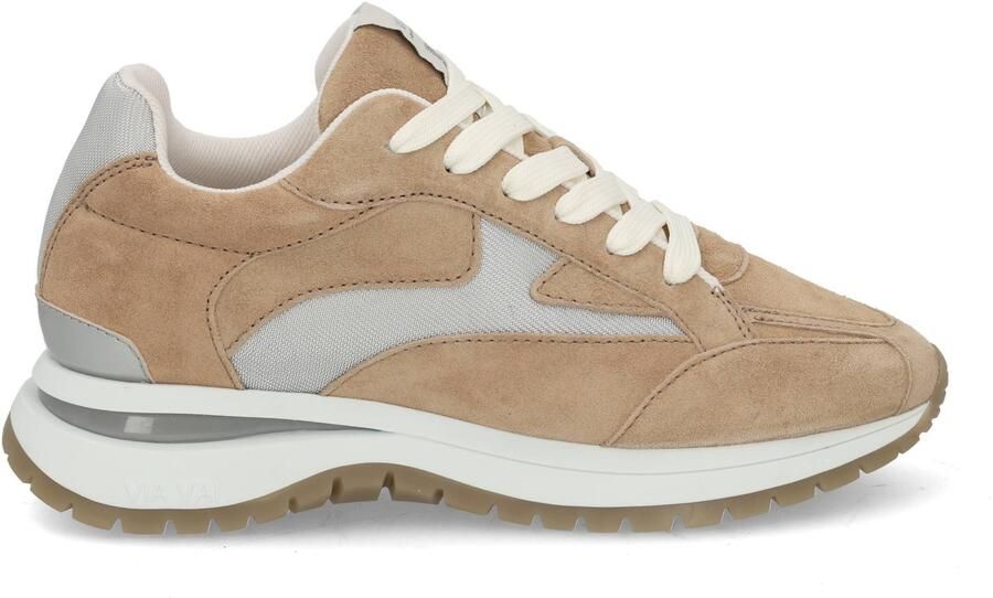 VIA VAI Usher Riggs Sneakers dames Leer Mesh Suède Beige - Foto 2