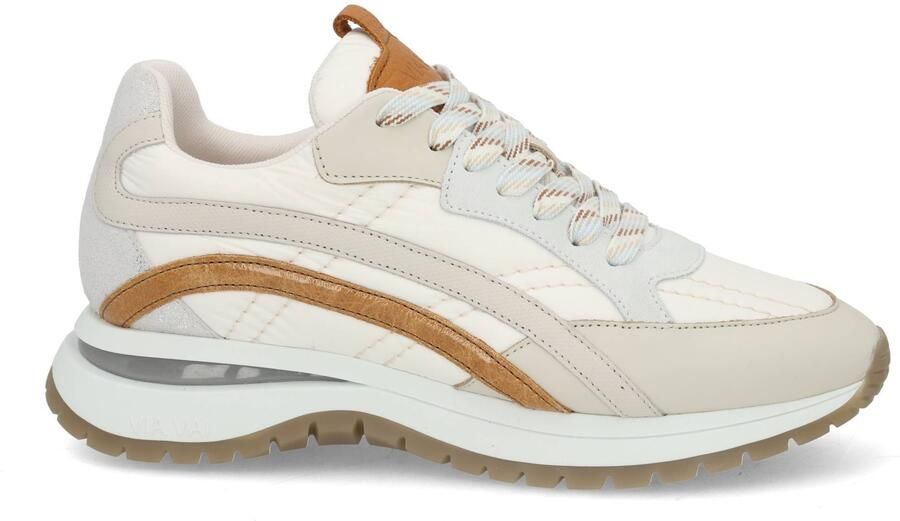 VIA VAI Usher Skye Sneakers dames Leer Suède Textiel Beige - Foto 2