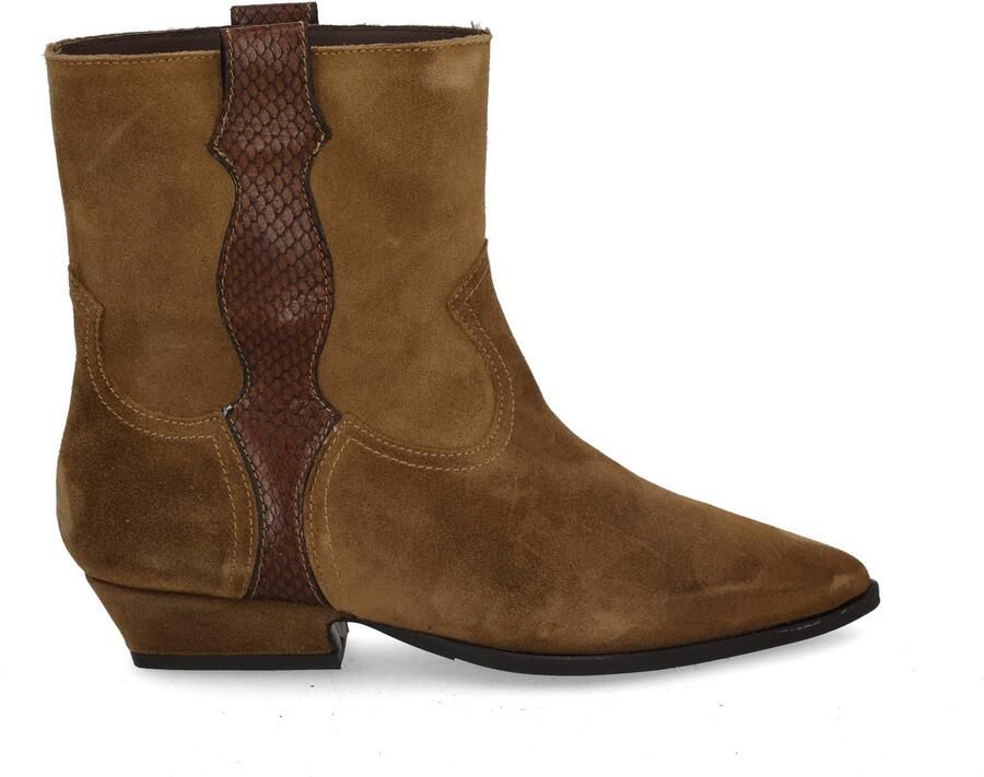 VIA VAI Vive Anna Enkellaarsjes Dames Leer Suède Beige - Foto 2