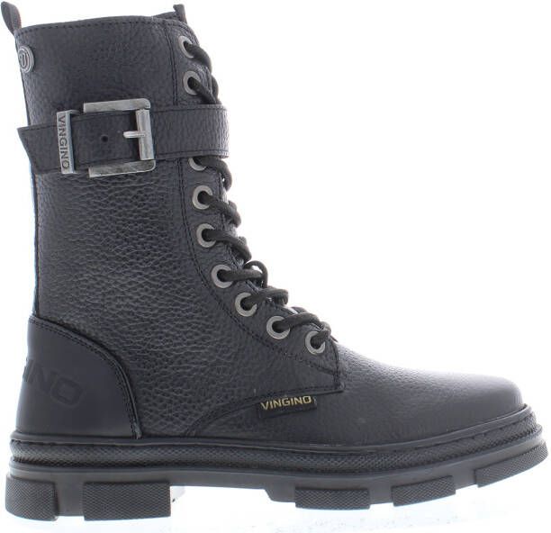 Vingino Jennifer Hi Veterboots Laarzen Met Veters Meisjes Kids Zwart - Foto 6