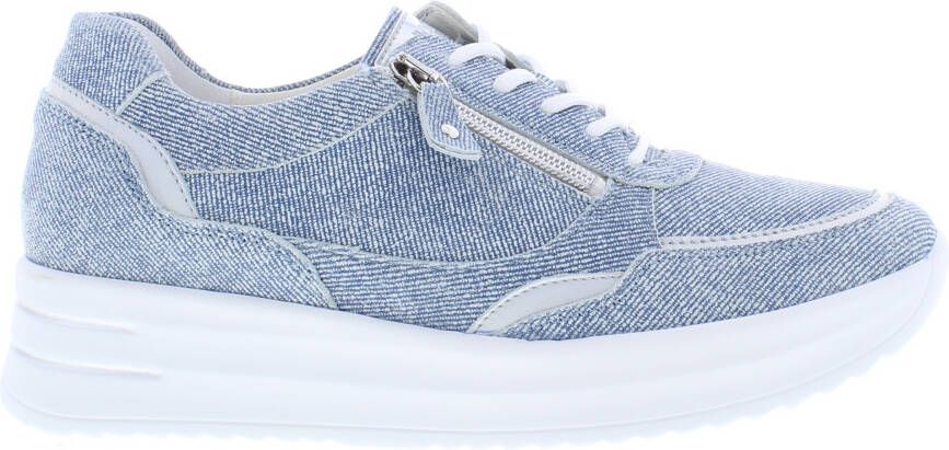 Wäldlaufer Waldläufer ARIANNA 755004 312 263 Jeans blauw kleurige dames sneakers met rits