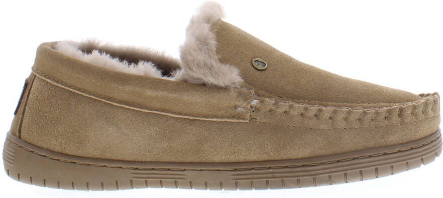 Warmbat Grizzly Men Suede Heren Sloffen Taupe Bruin - Foto 5