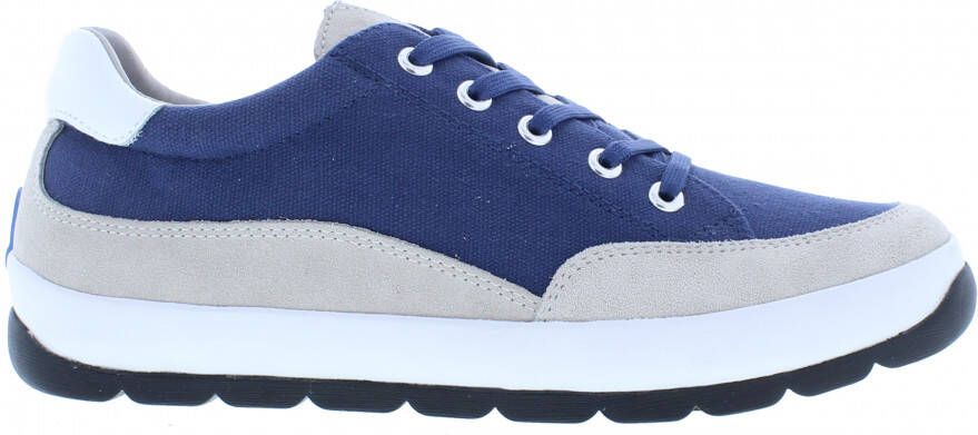 Wolky Shoe > Outlet > Veterschoenen Babati blauw canvas suede - Foto 3
